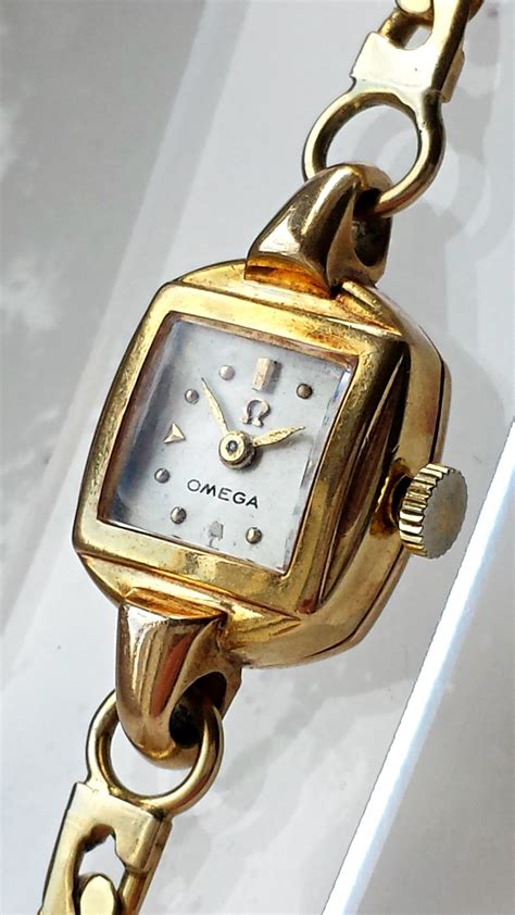 women's omega gold watch vintage|vintage omega solid gold watch.